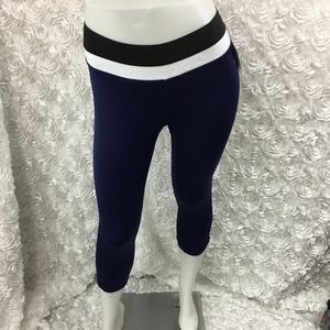 Reebok Duplex Speed Capri Leggings Women’s Small Blue Compression Workout Pants